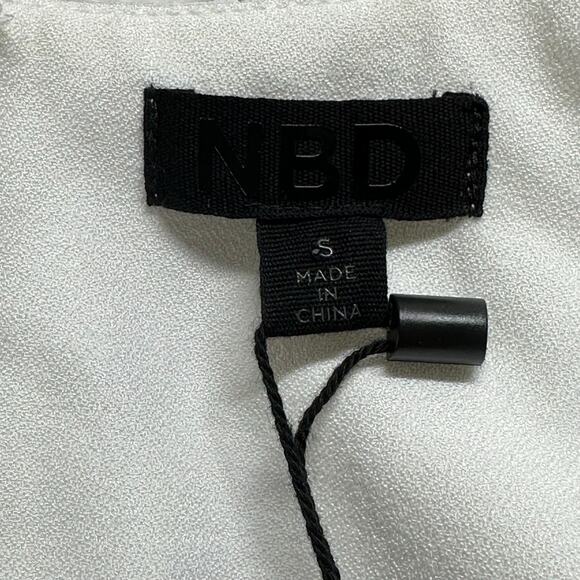 NBD Dress Womens Small Ivory Lexi Midi Sleeveless Plunge V-Neck Sexy Party Club - Picture 6 of 9